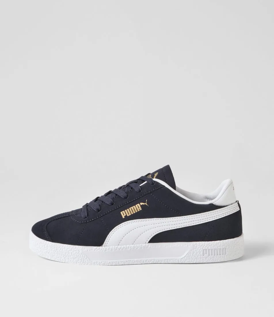 PUMA Puma Club Peacoat White Gold Suede Sneakers