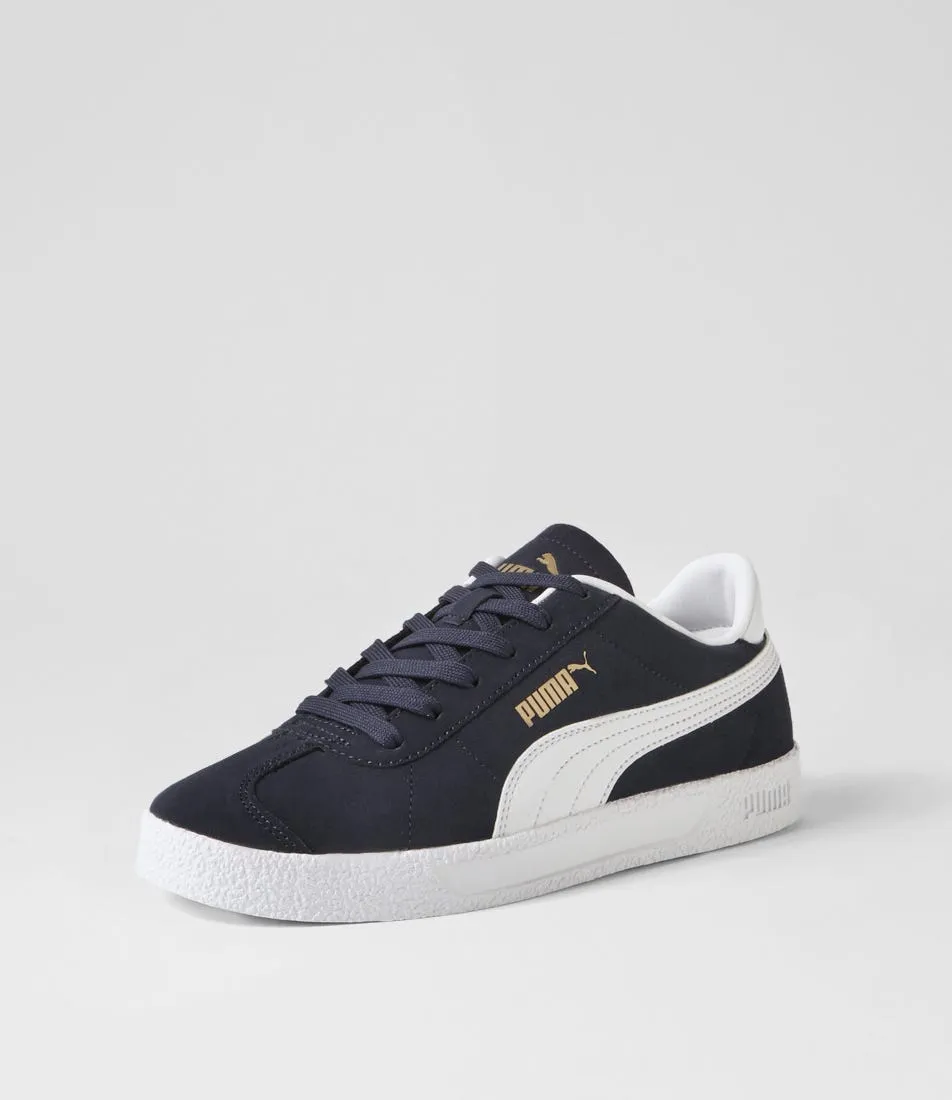 PUMA Puma Club Peacoat White Gold Suede Sneakers