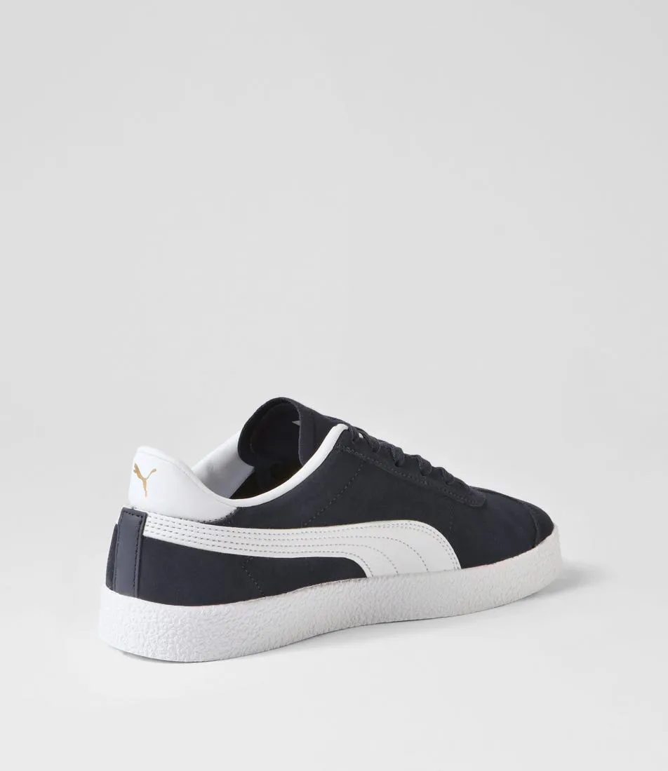 PUMA Puma Club Peacoat White Gold Suede Sneakers