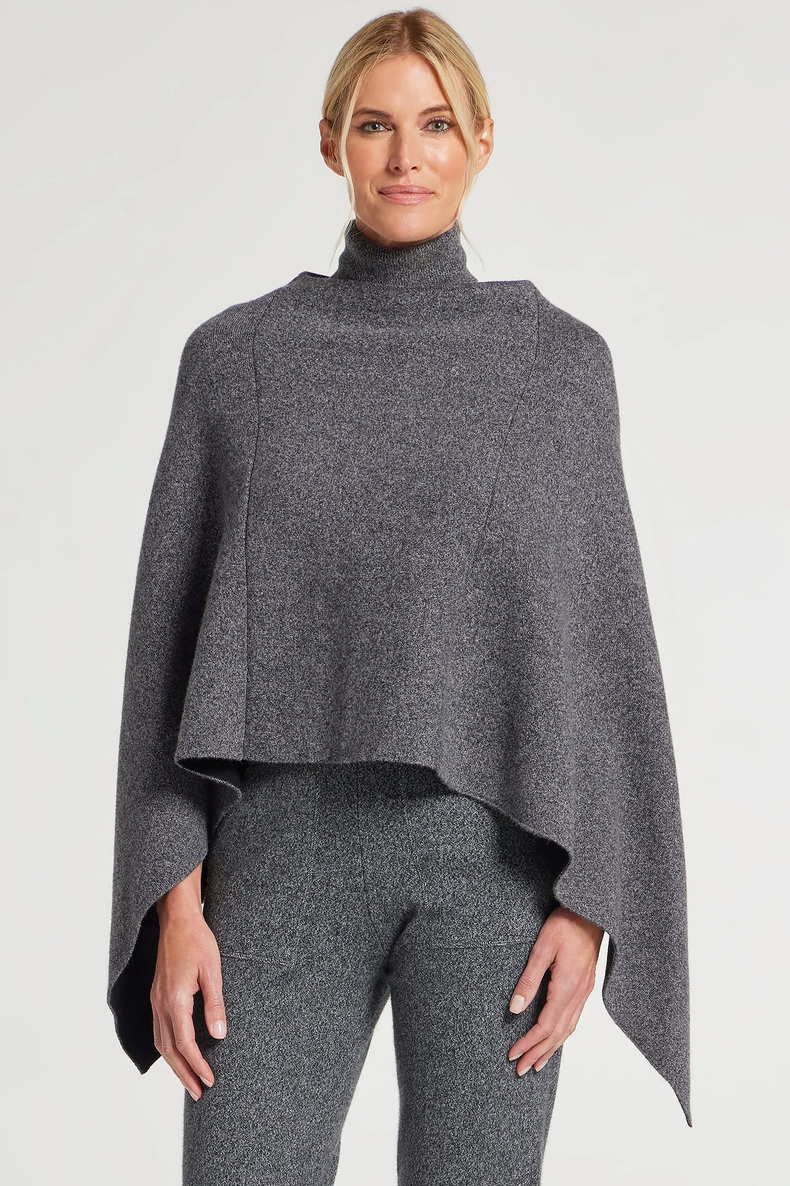 Sade Reversible Cashmere Poncho