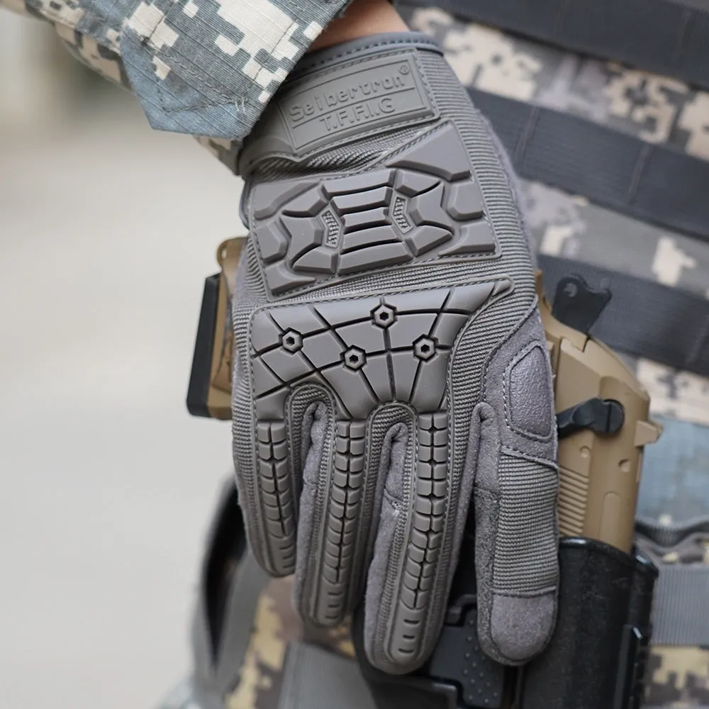 Seibertron T.F.F.I.G 2.0 Men's Tactical Gloves Flexible Rubber for Hunting Hiking Airsoft Paintball Motorcycle Motorbike Riding 