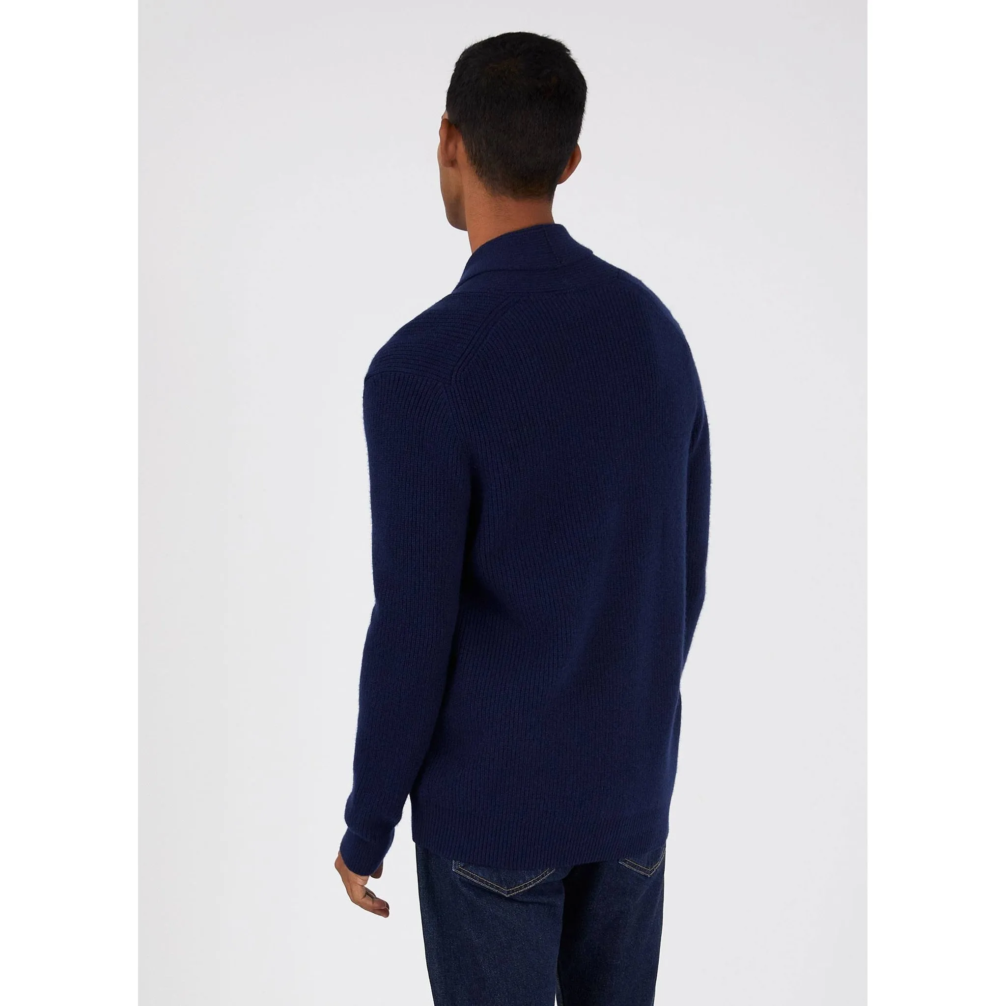 Shawl Cardigan | Men | Dark Navy Melange