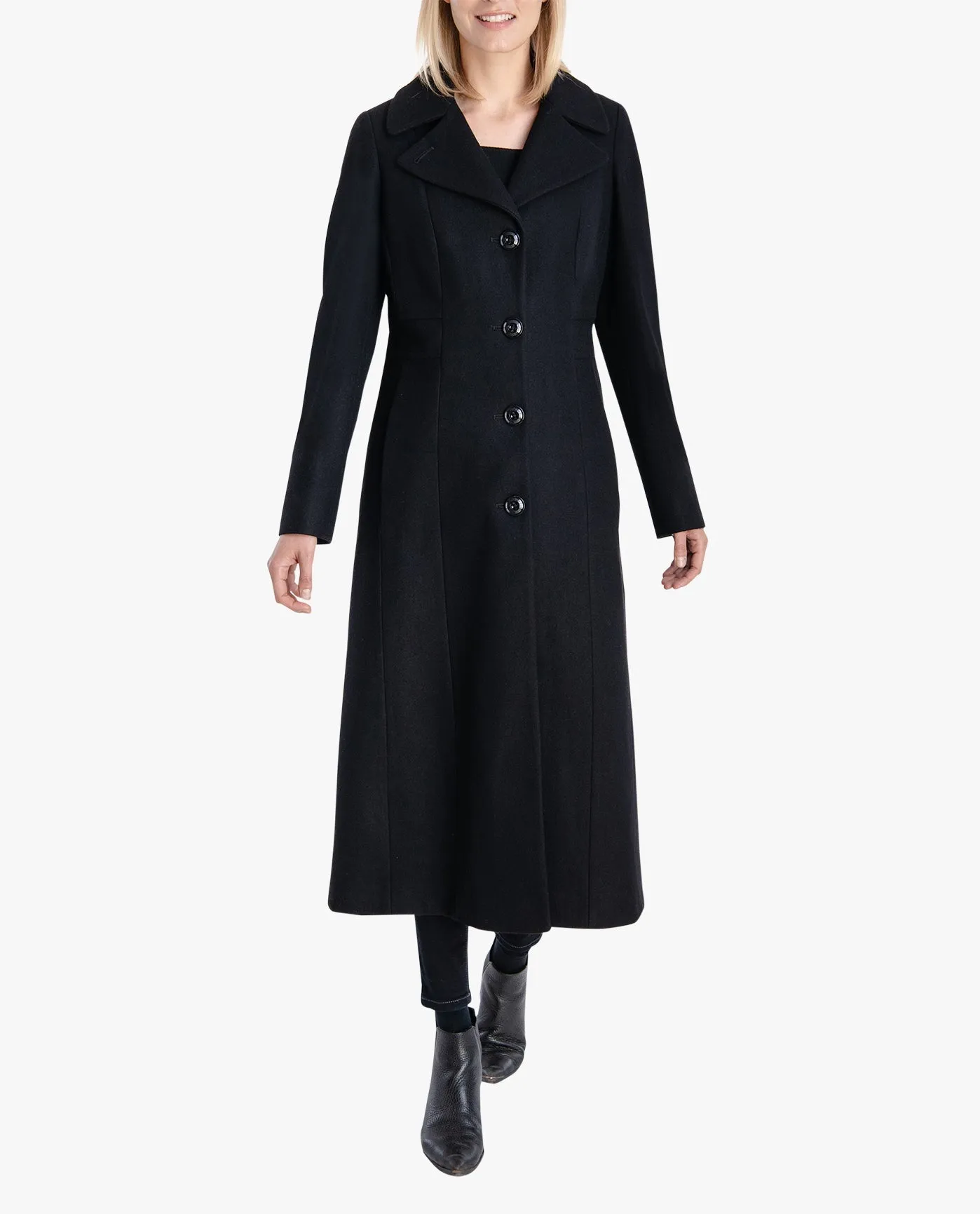 SINGLE BREASTED MAXI PEACOAT