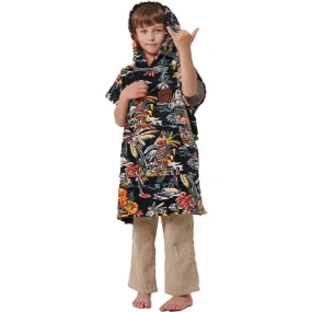 Slowtide Island Breeze Kids Kangaroo Pocket Hooded Poncho, Multicolors