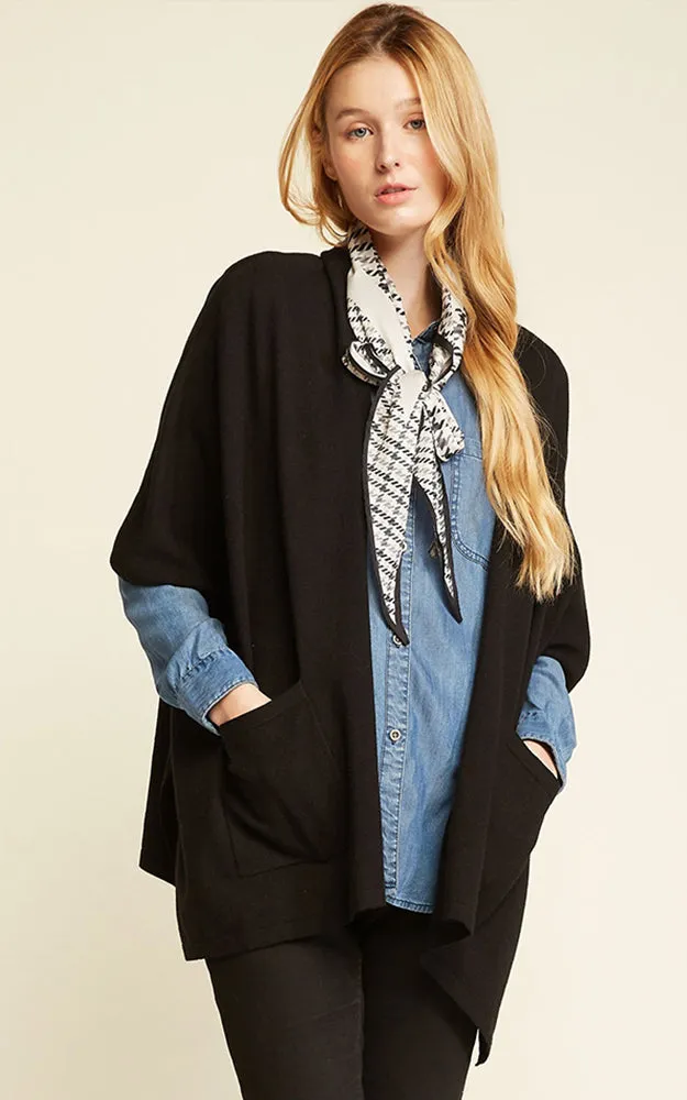 SM1956 Merino Wool Pocket Kimono Poncho