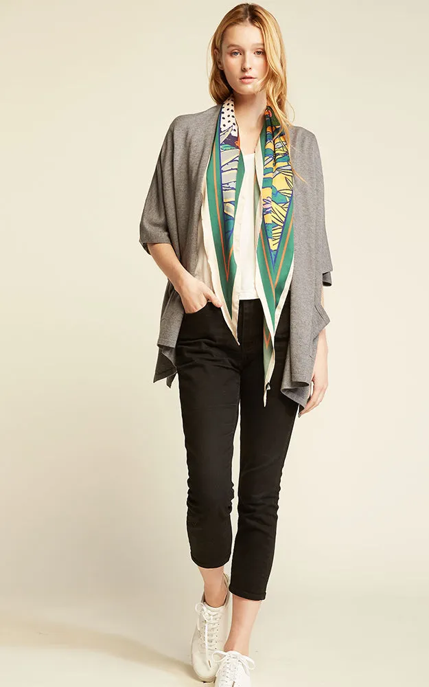 SM1956 Merino Wool Pocket Kimono Poncho