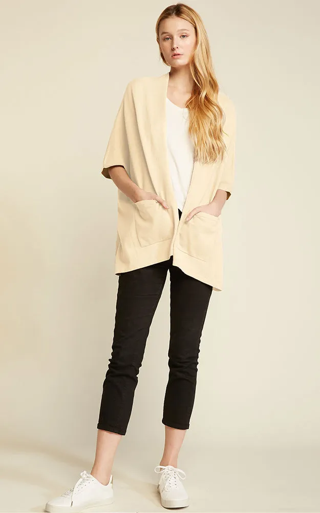 SM1956 Merino Wool Pocket Kimono Poncho