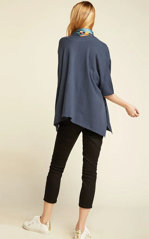 SM1956 Merino Wool Pocket Kimono Poncho