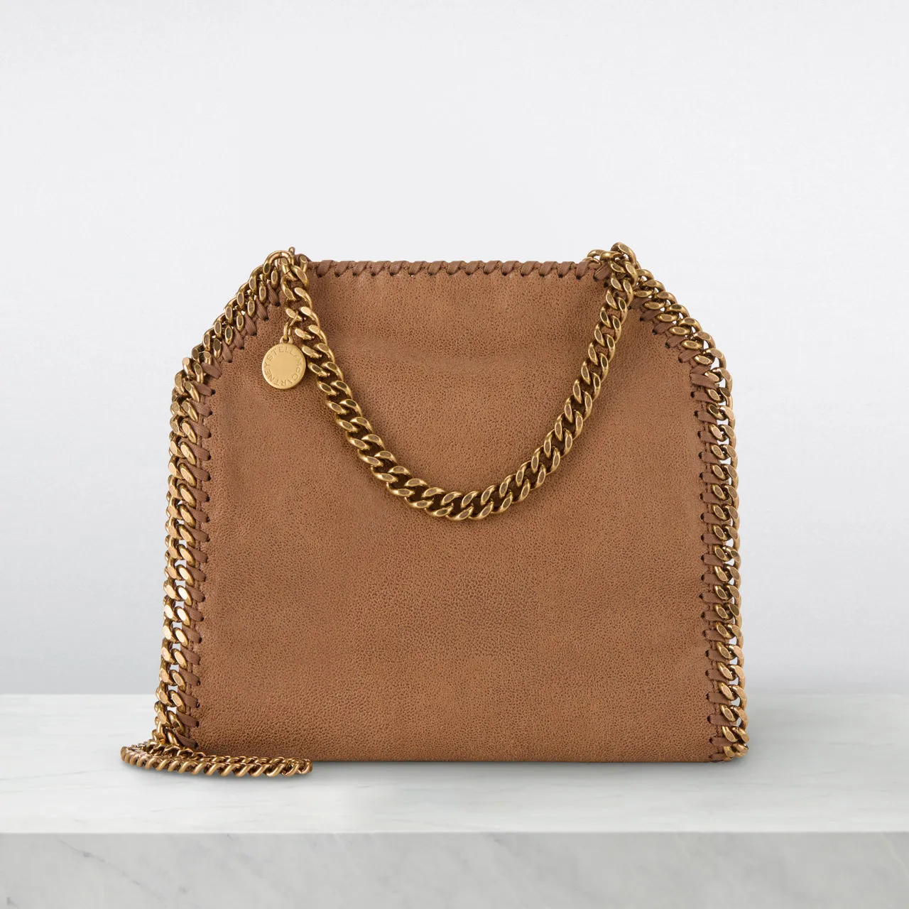 STELLA MCCARTNEY Falabella Antique Mini Tote Bag - Pecan