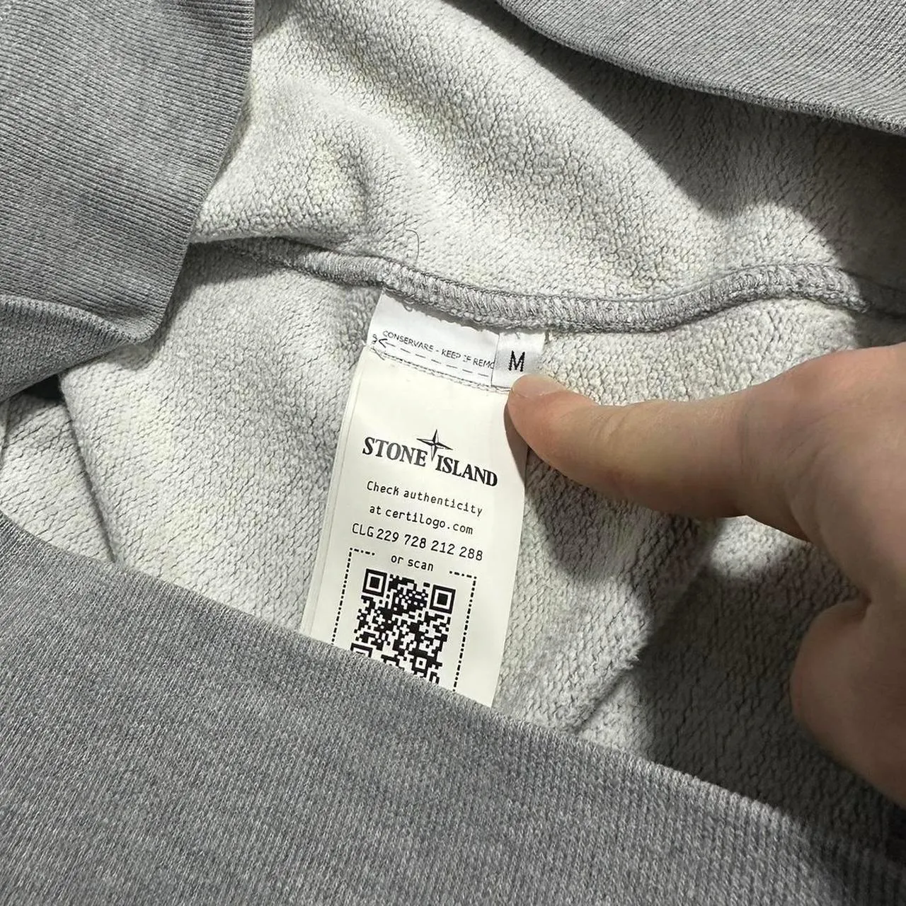 Stone Island Grey Pullover Crewneck