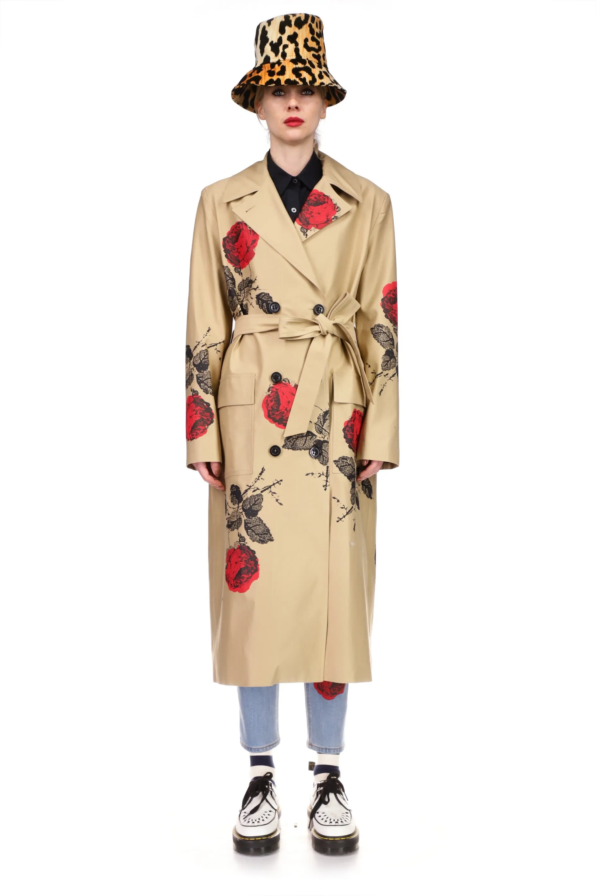 'STONE ROSES' LONG LEAN TRENCH