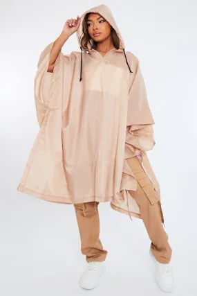 Stone Shell Hooded Poncho - Riley