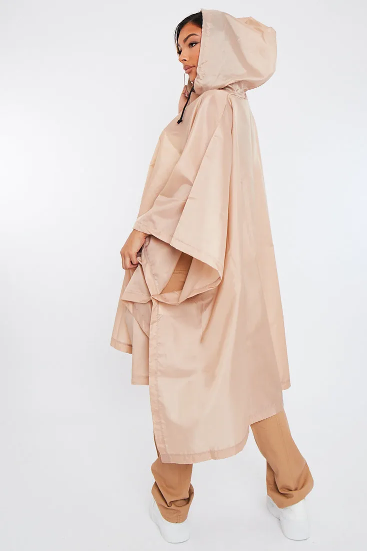 Stone Shell Hooded Poncho - Riley