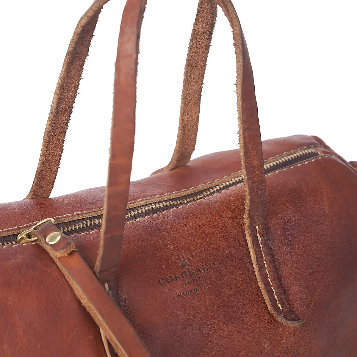 Stone-Washed Barrel Satchel