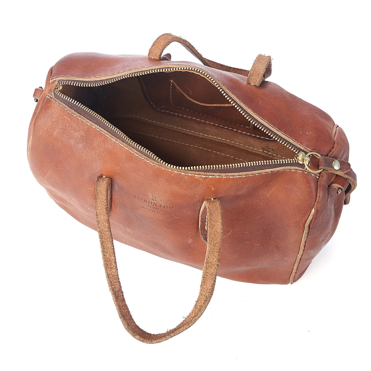 Stone-Washed Barrel Satchel