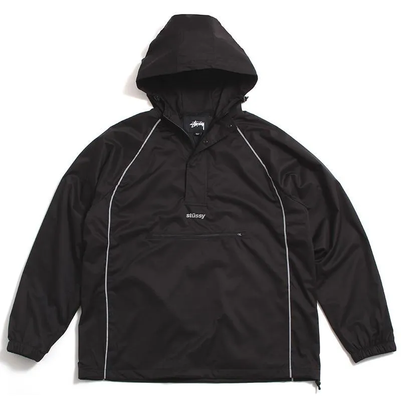 STSSY 3M PIPING PULLOVER // BLACK