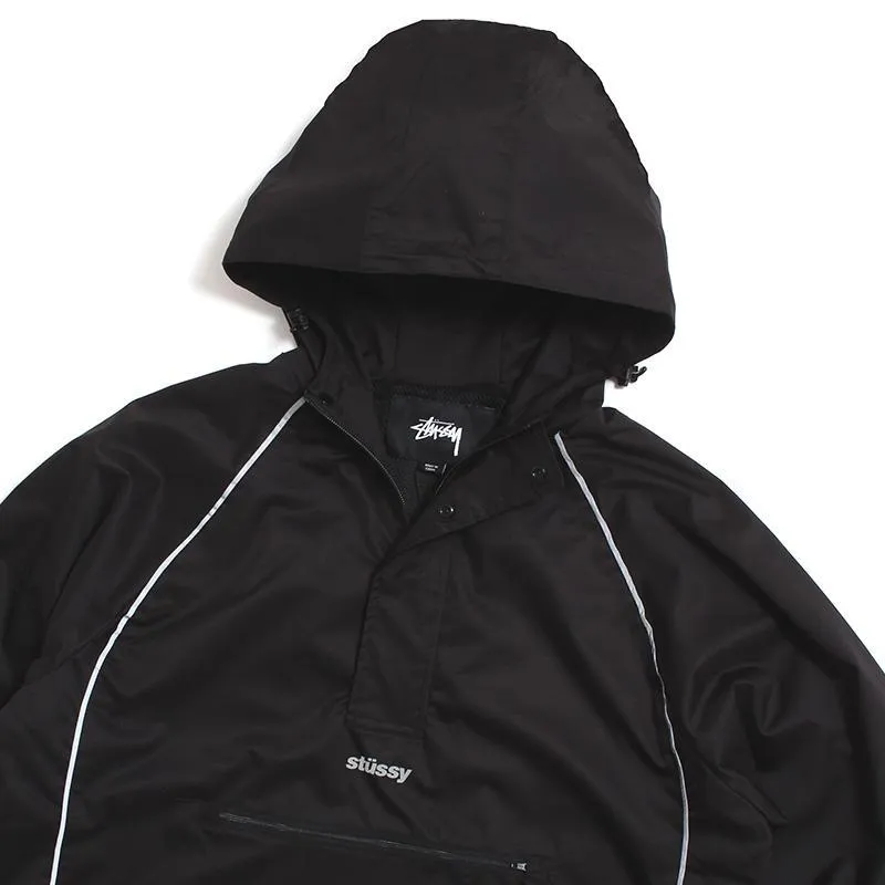 STSSY 3M PIPING PULLOVER // BLACK