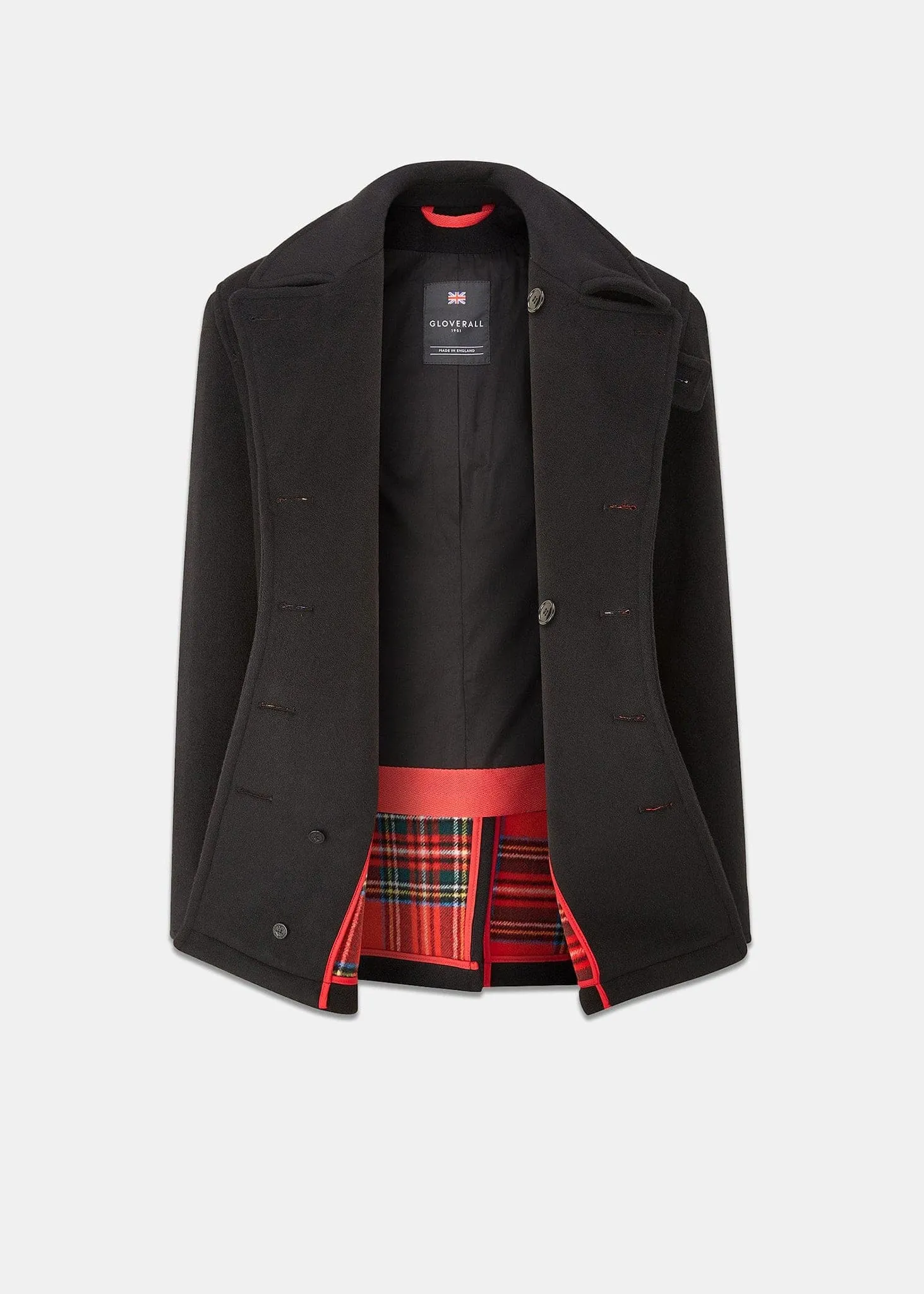 Tartan Churchill Peacoat Black Stewart