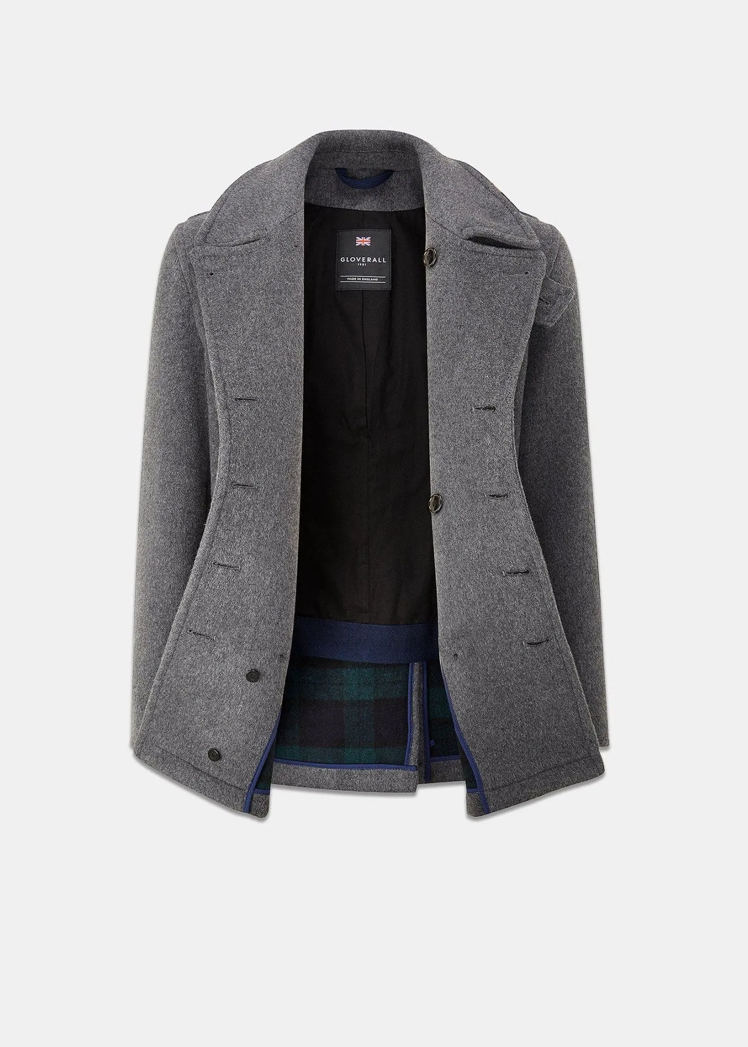 Tartan Churchill Peacoat Grey Blackwatch