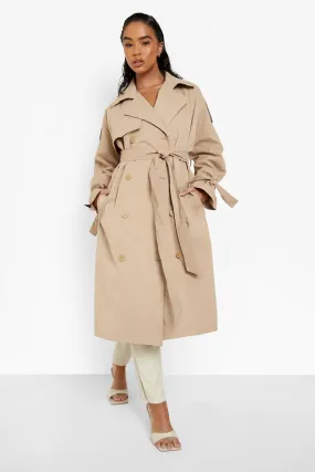 Tie Cuff Double Breasted Trench Coat