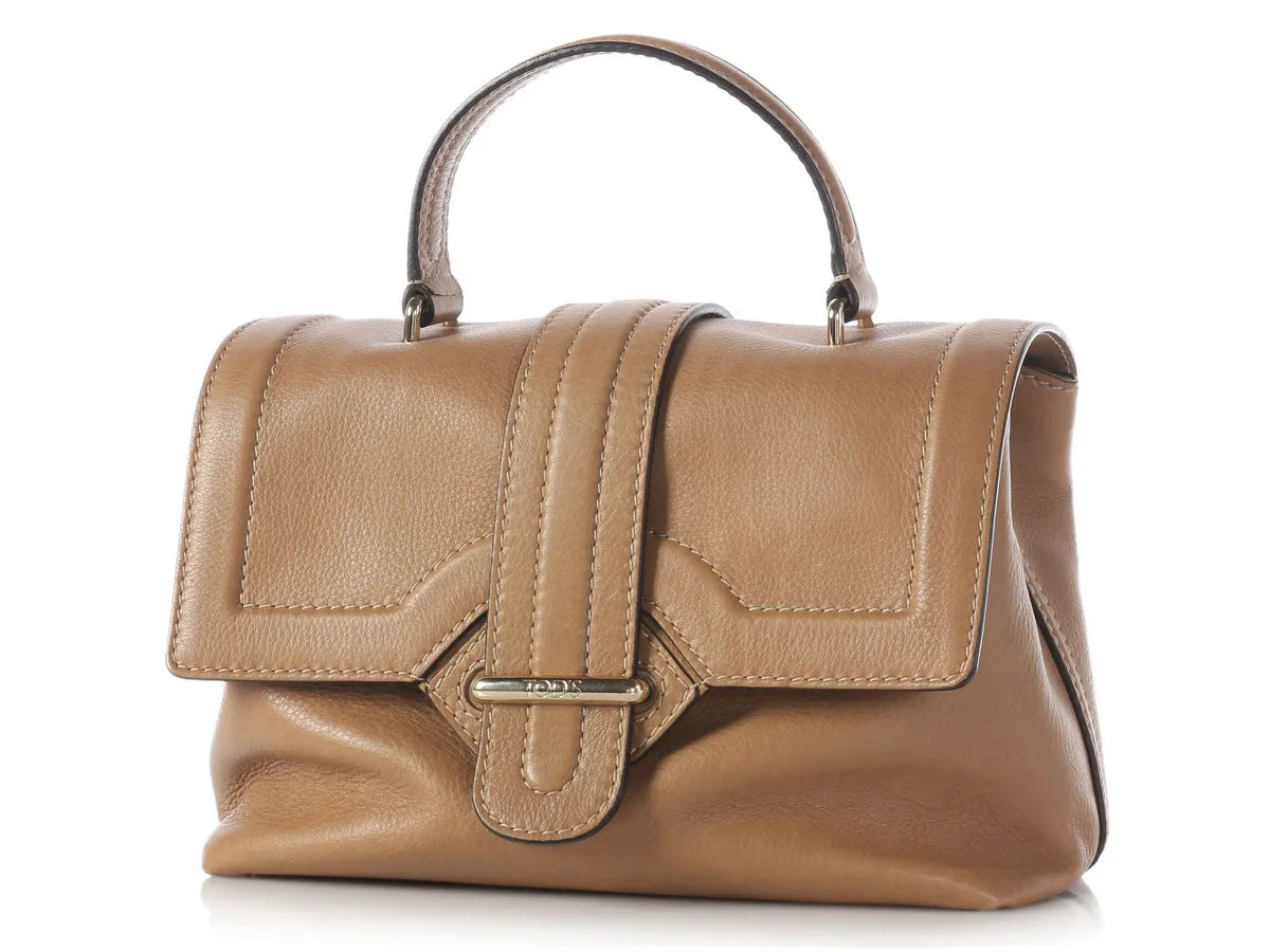 Tod's Light Brown Passante Patta Media Bag