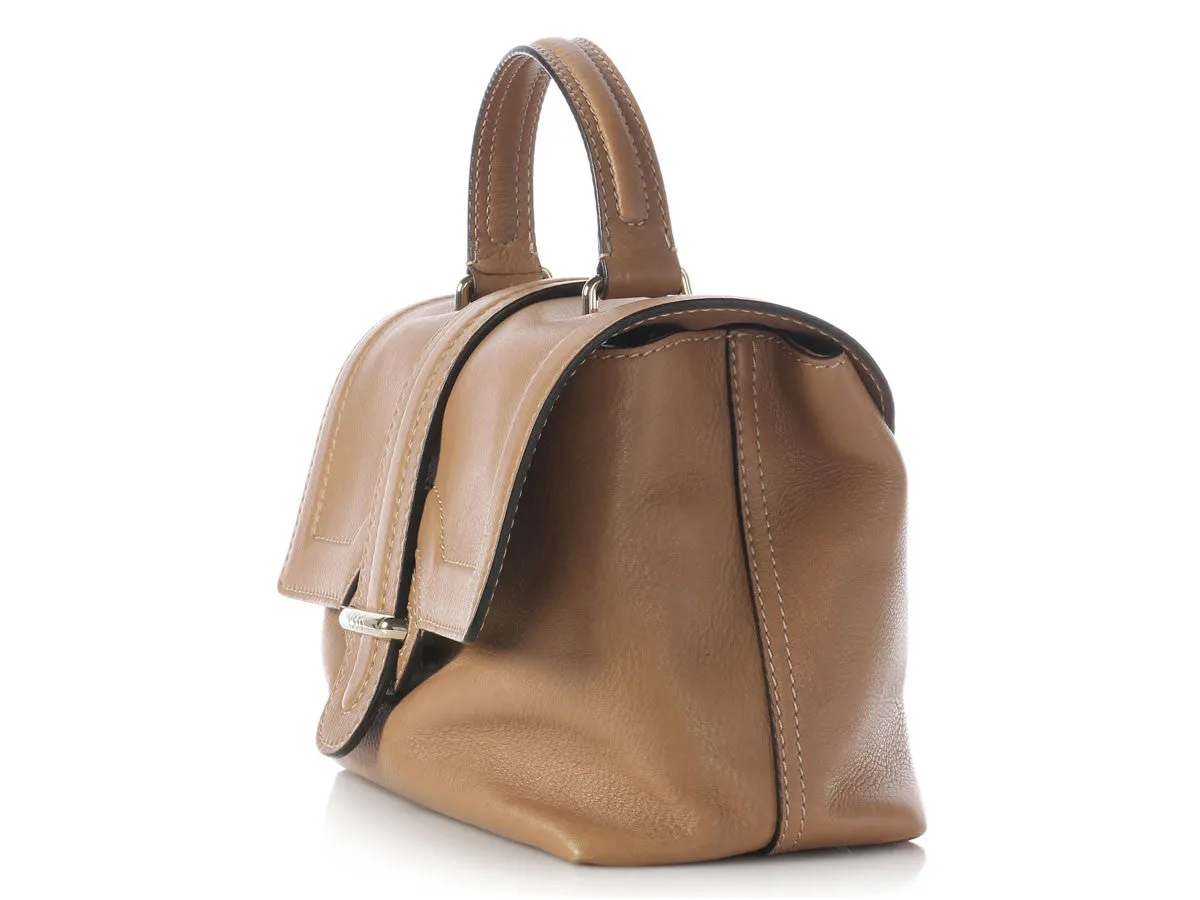 Tod's Light Brown Passante Patta Media Bag