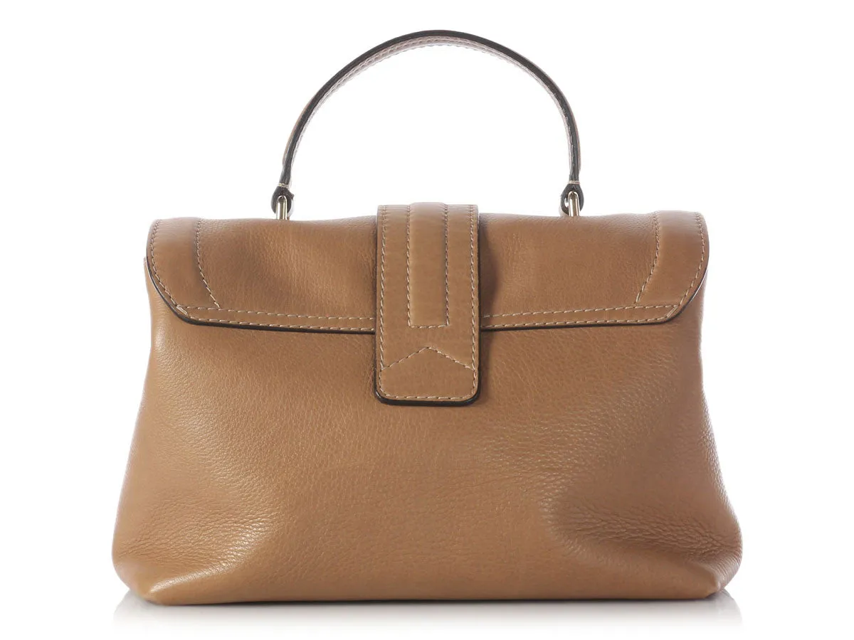 Tod's Light Brown Passante Patta Media Bag