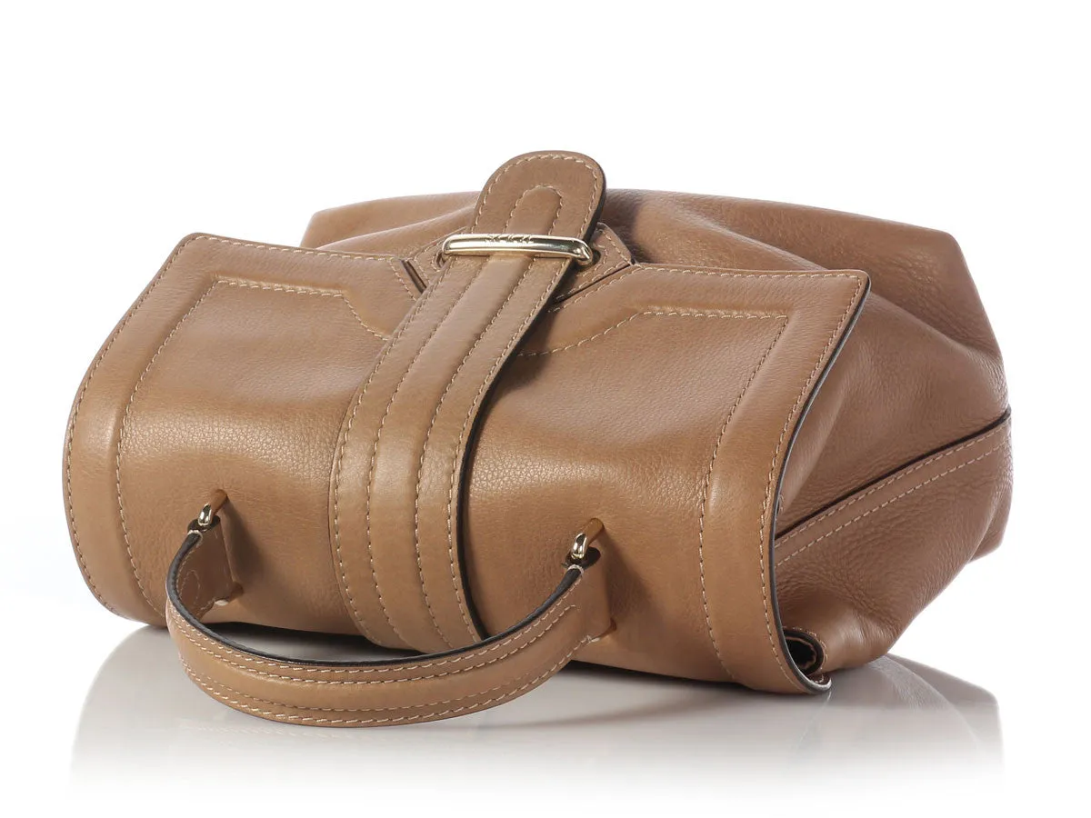 Tod's Light Brown Passante Patta Media Bag