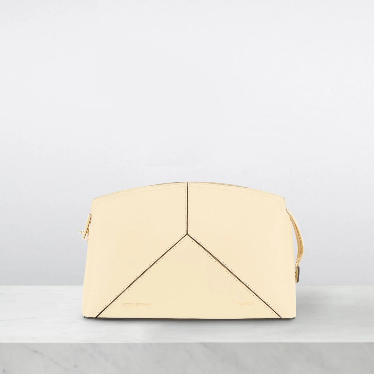 VICTORIA BECKHAM Victoria Leather Clutch - Khaki