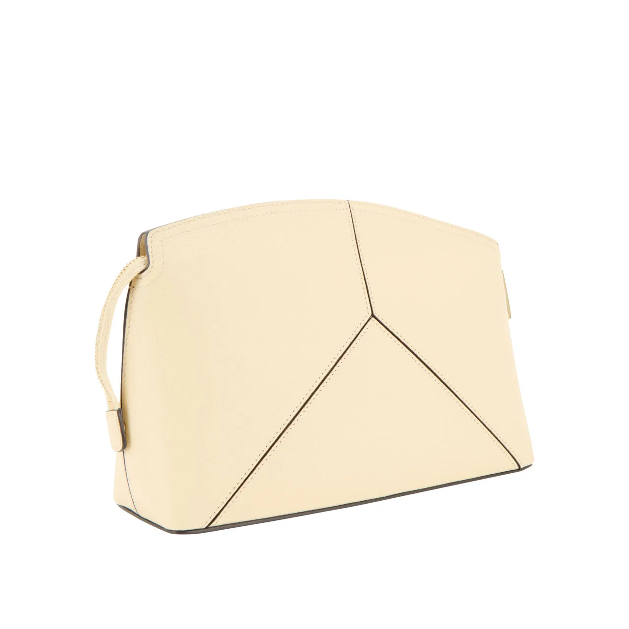 VICTORIA BECKHAM Victoria Leather Clutch - Khaki