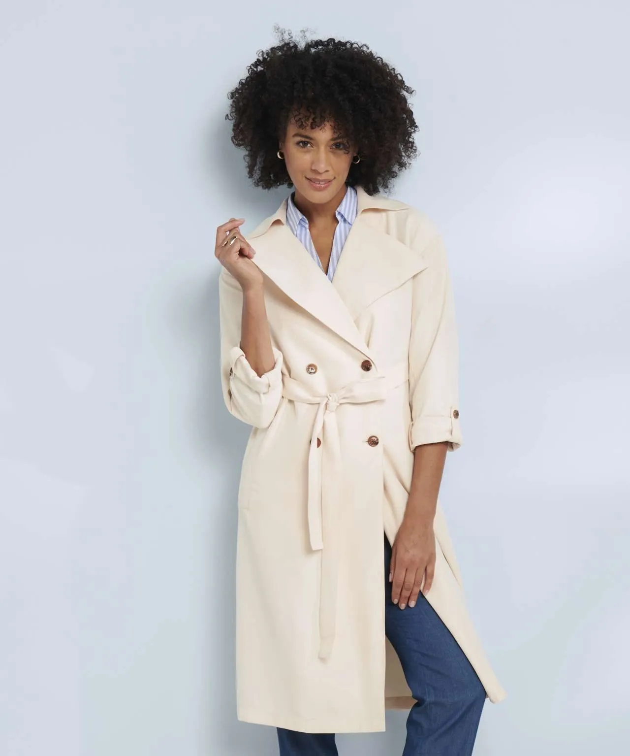 Viscose Trench Coat