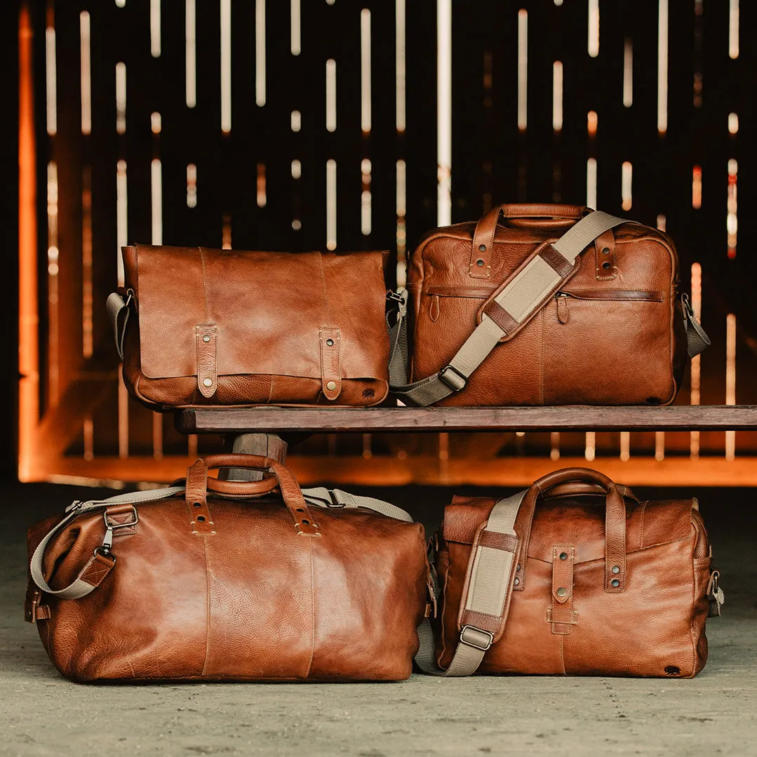 Walker Leather Messenger Bag | Rustic Tan