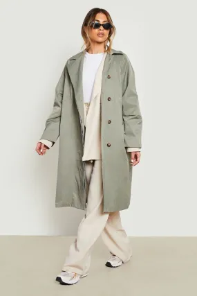 Waxed Oversized Trench Coat