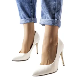 White patent Marcos stilettos