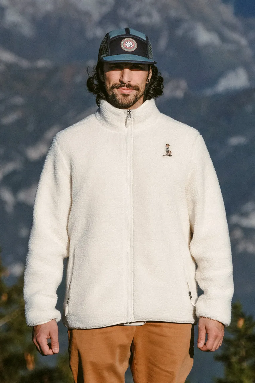 White Sherpa Jacket - Organic Fleece