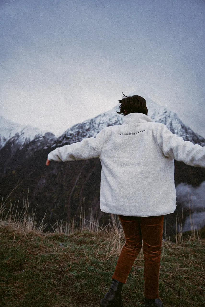 White Sherpa Jacket - Organic Fleece