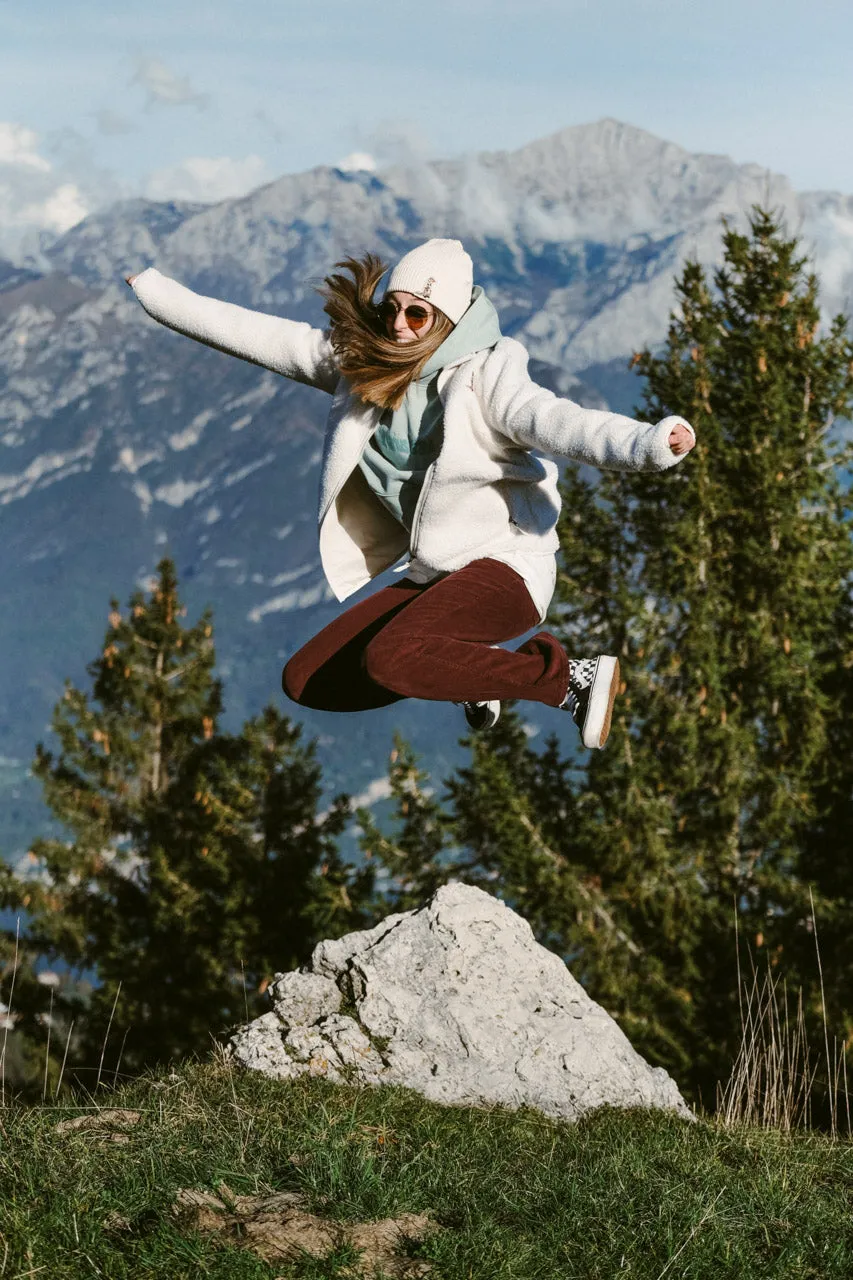 White Sherpa Jacket - Organic Fleece