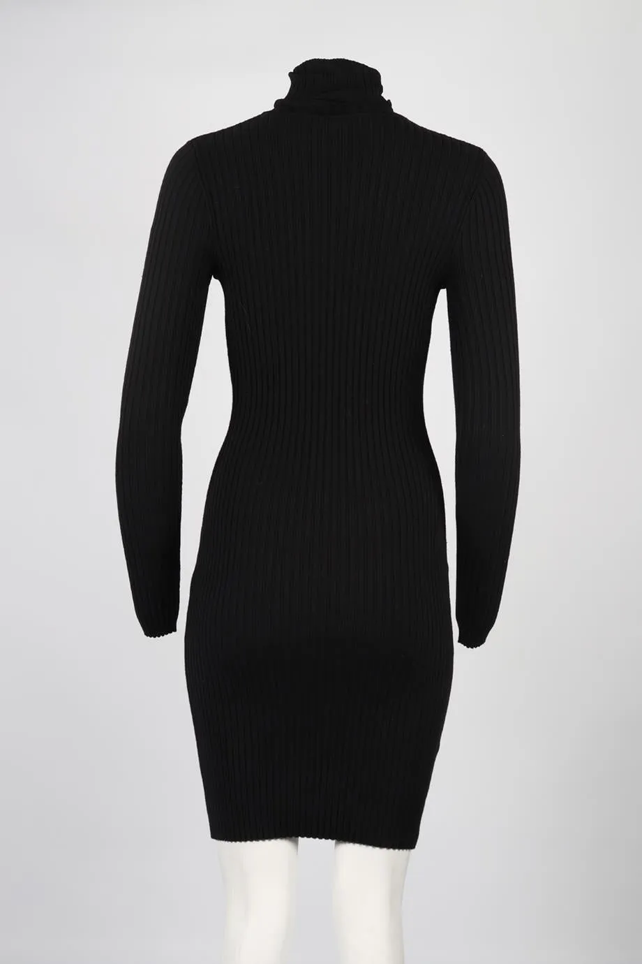 WOLFORD WOOL BLEND TURTLENECK MIDI DRESS SMALL