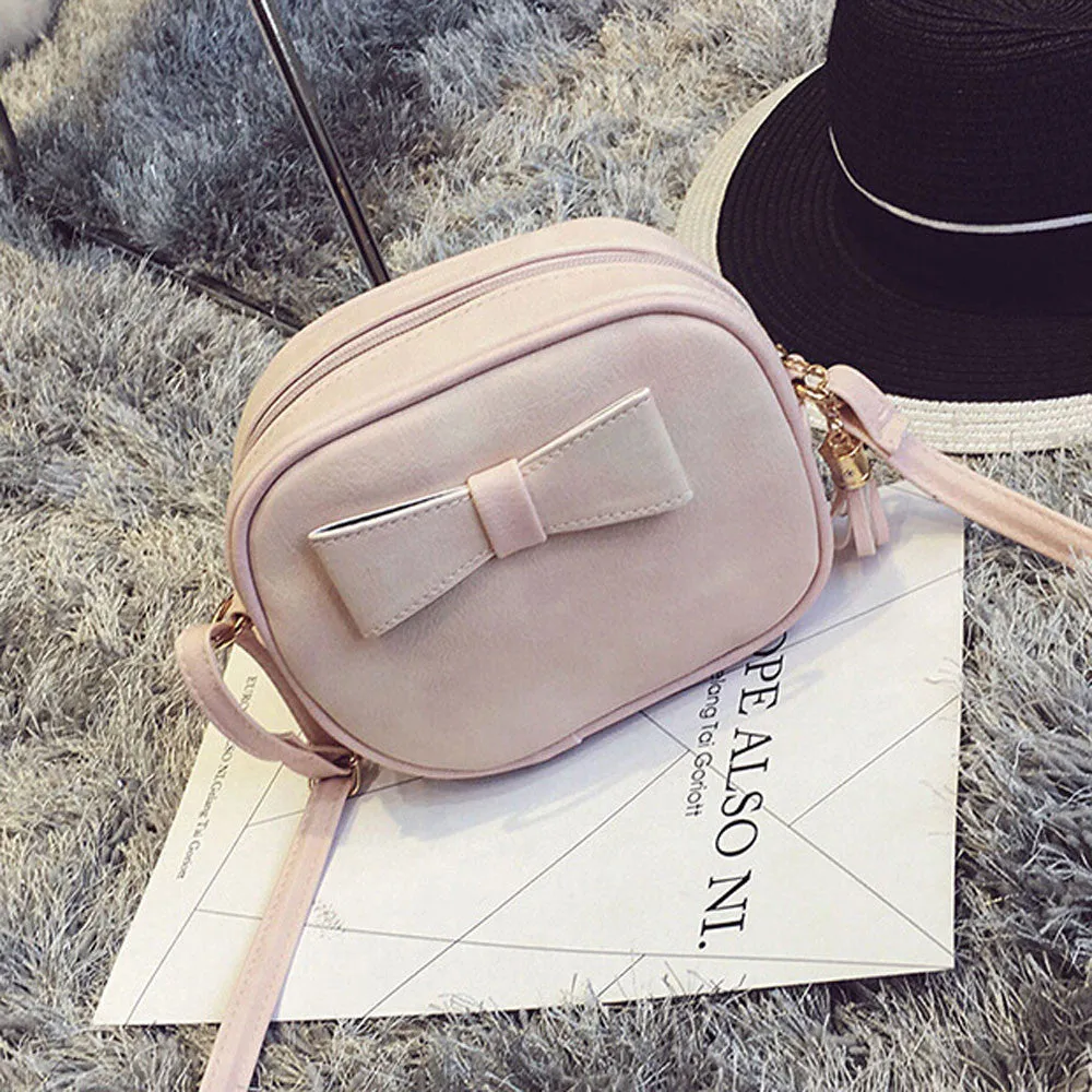 Women Bag Leather Bowknot women messenger bags Hbag crossbody Shoulder Bag Coin clutch Women's hbags Lady's bolso