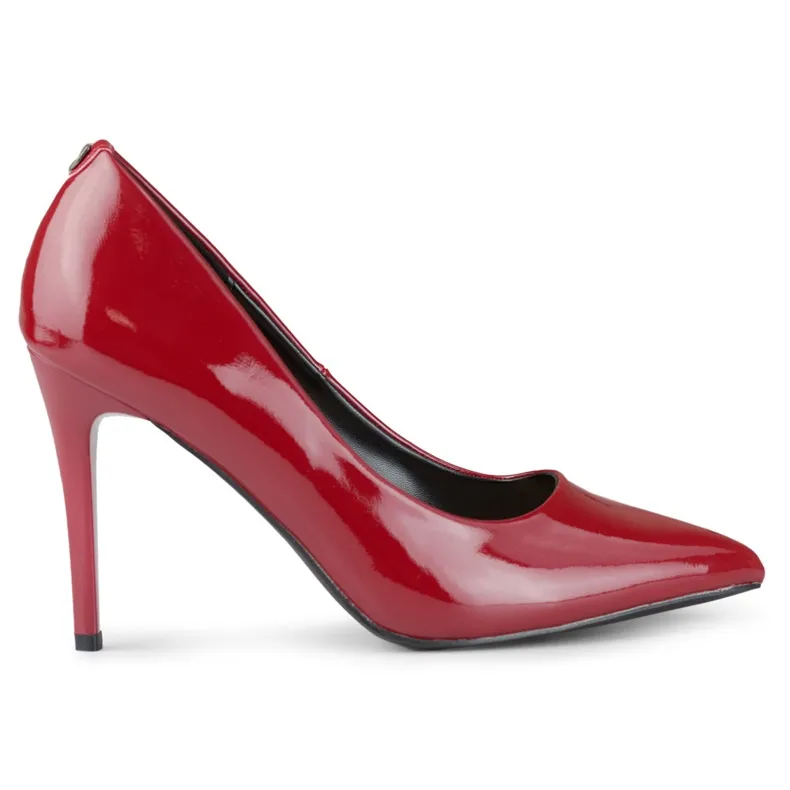 Women's red patent stilettos