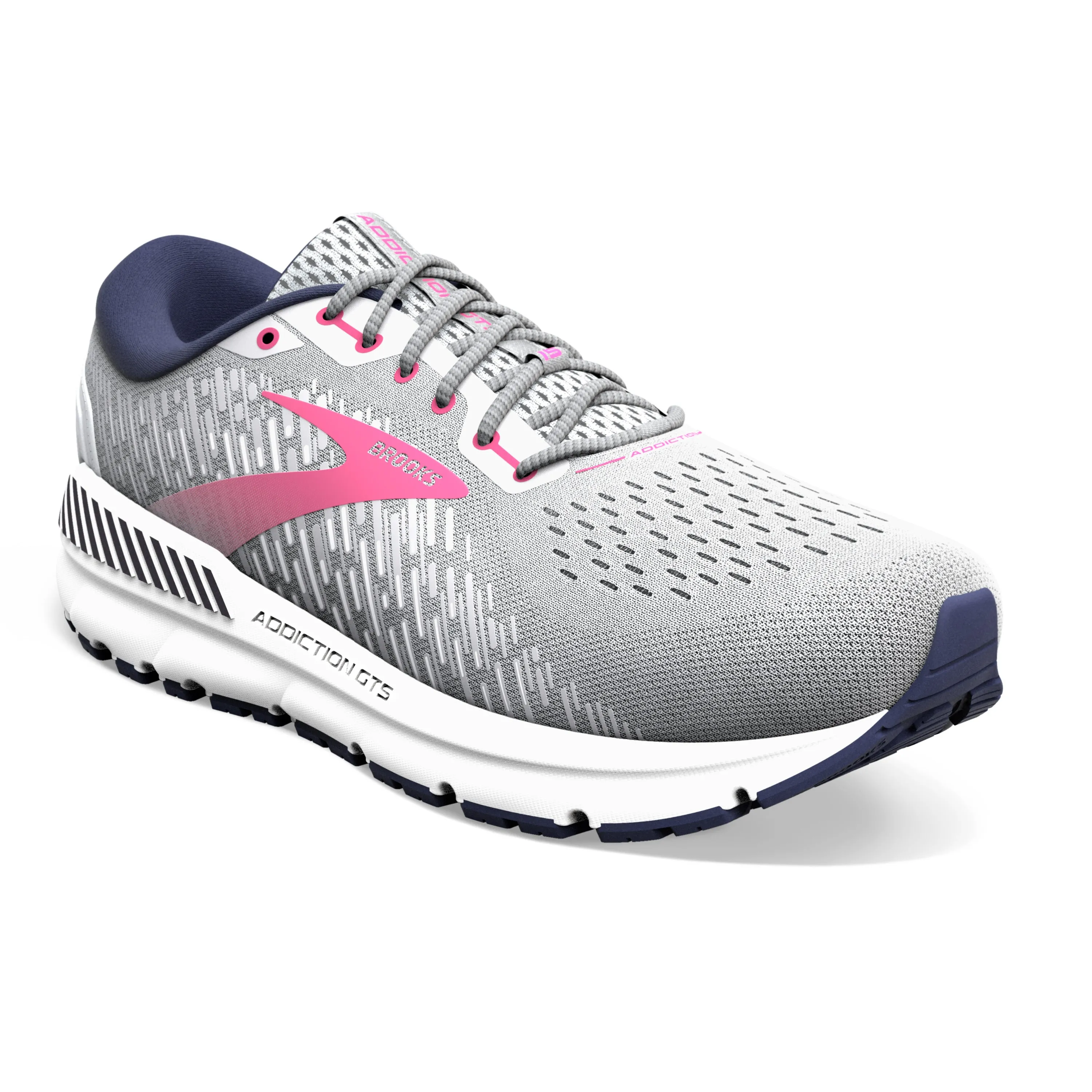 Women's Brooks Addiction GTS 15 Color: Oyster/Peacoat/Rose (WIDE WIDTH)