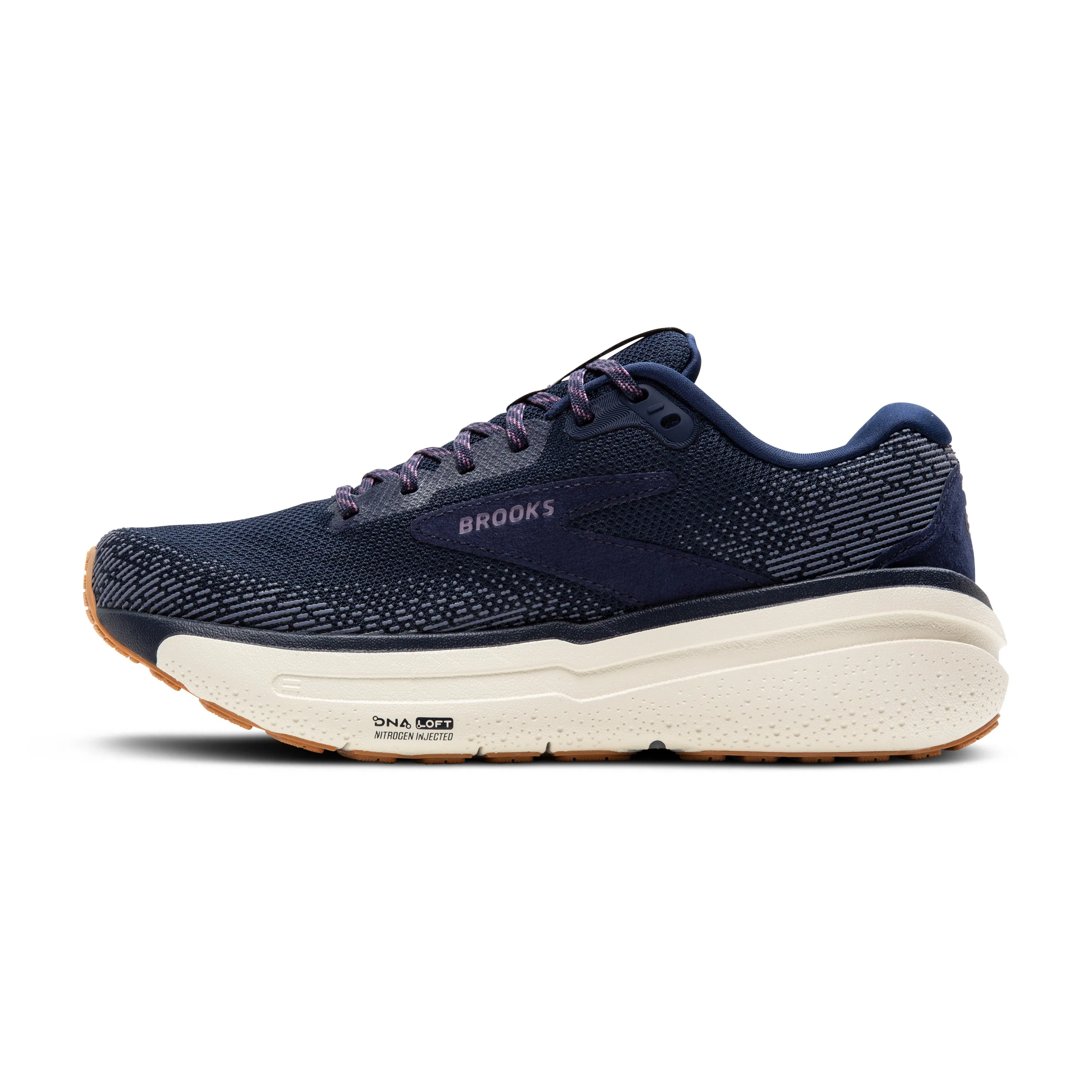 Women's Brooks Ghost Max 2 Color: Peacoat/Orchid/Coconut Milk