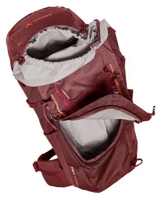 Women's Vaude Asymmetric 38+8 Hiking Bag Red Woman