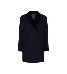 WOOL FELT OFFICER PEACOAT