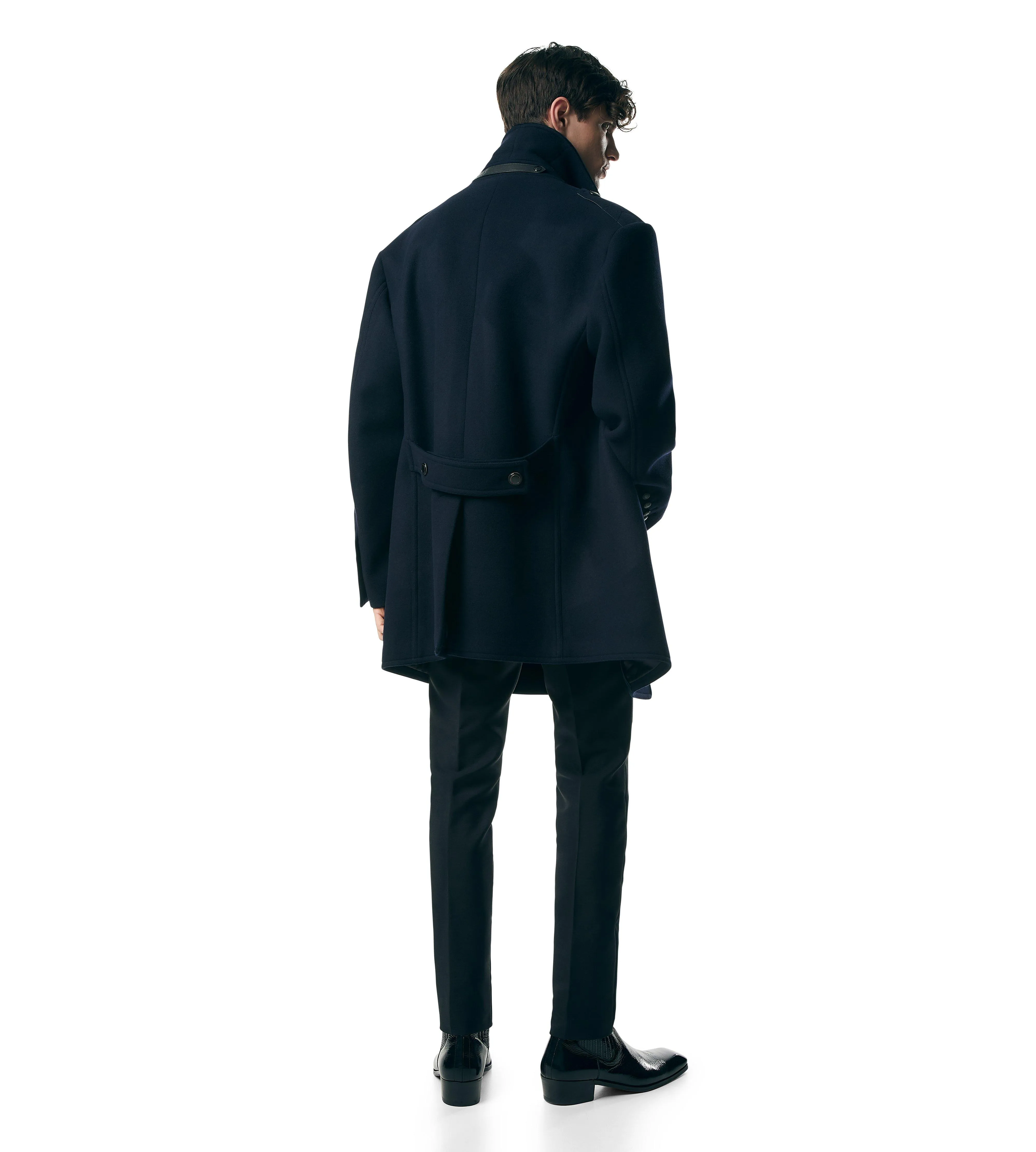 WOOL FELT OFFICER PEACOAT