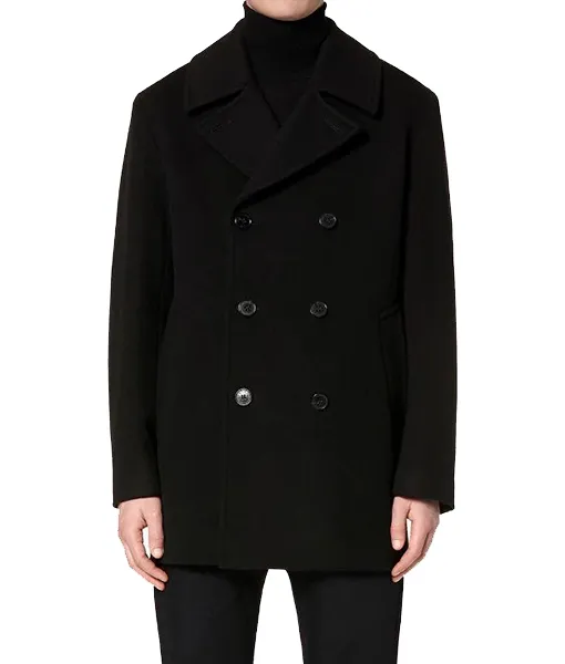 Yellowstone Ryan (Ian Bohen) Wool-Blend Peacoat | TLC